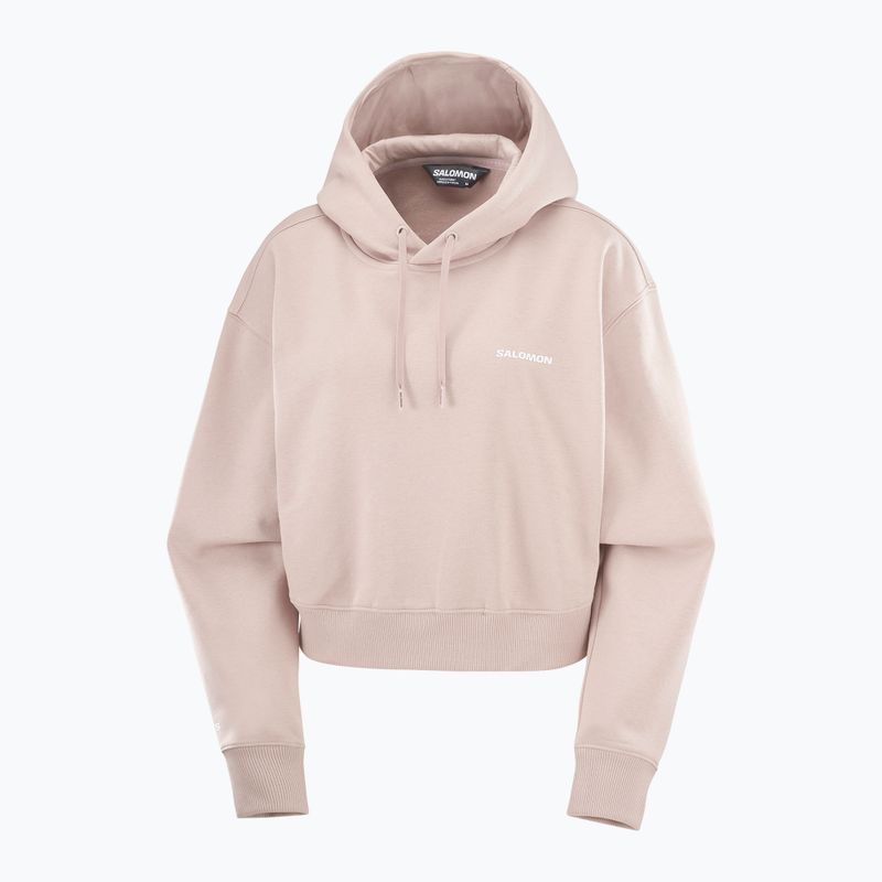 Felpa da trekking donna Salomon Short Hoodie etherea