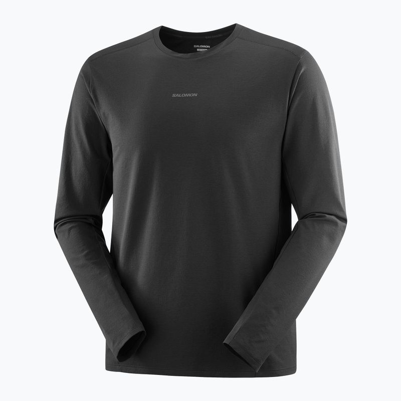 Longsleeve da uomo Salomon Trackline deep black 4