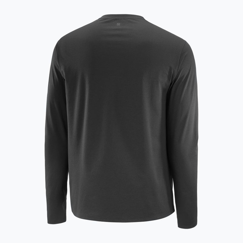 Longsleeve da uomo Salomon Trackline deep black 5