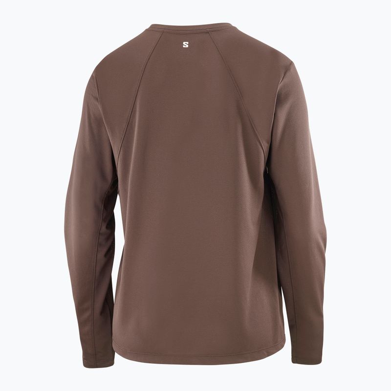 Maglia a maniche lunghe da donna Salomon Shakeout Core colore caffè 4