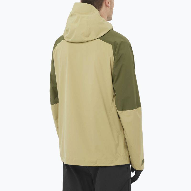 Giacca softshell da uomo Salomon Outherpath Pro 2.5 l grigio verde/ foglia d'uva 2
