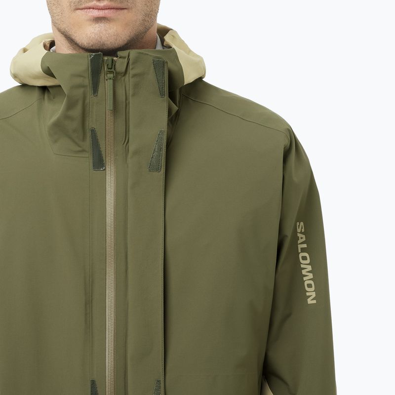 Giacca softshell da uomo Salomon Outherpath Pro 2.5 l grigio verde/ foglia d'uva 4