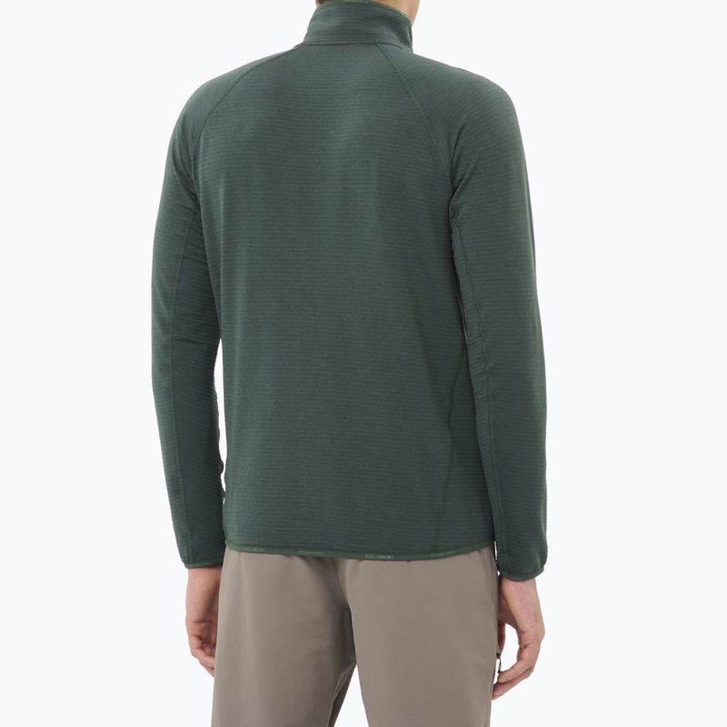 Felpa da trekking uomo Salomon Essential Lighwarm Full Zip green gables 2