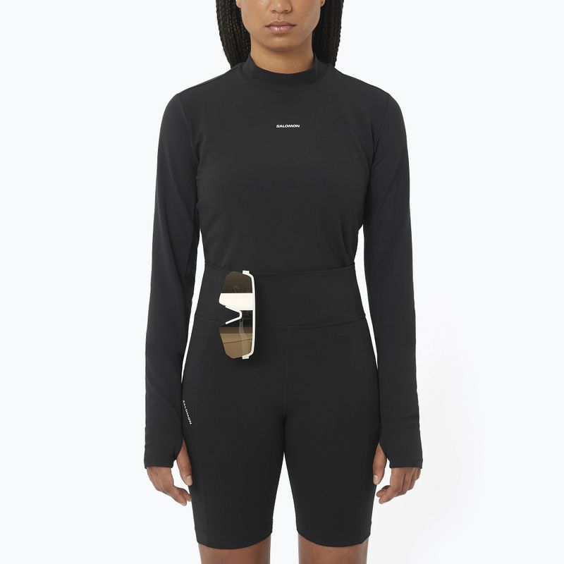 Maglia a maniche lunghe da corsa donna Salomon Bliss nero profondo