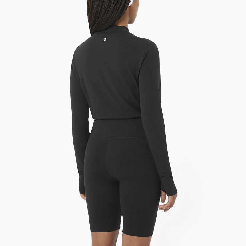 Maglia a maniche lunghe da corsa donna Salomon Bliss nero profondo 3