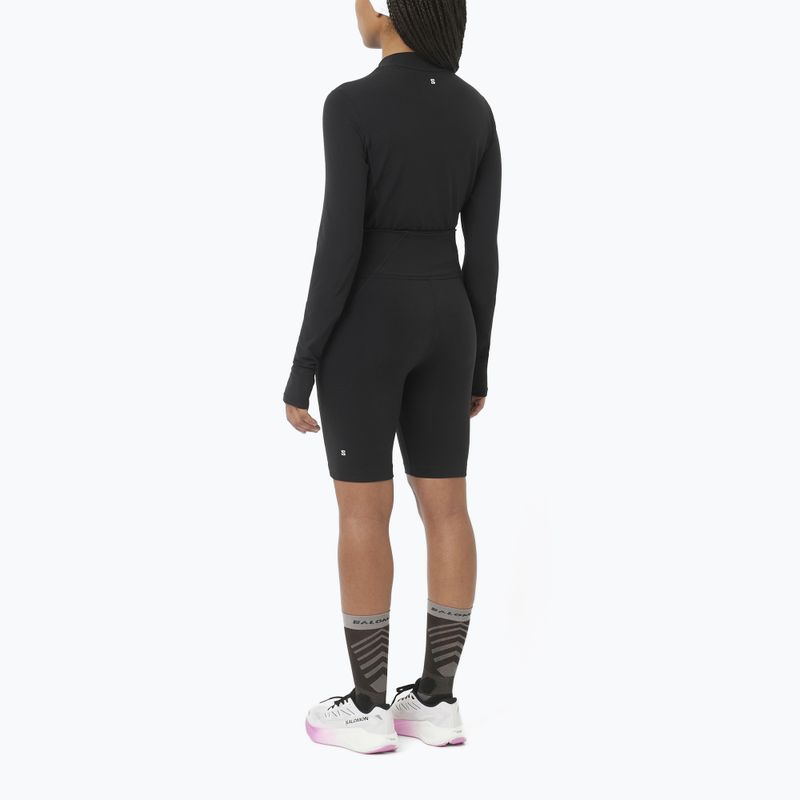 Maglia a maniche lunghe da corsa donna Salomon Bliss nero profondo 4