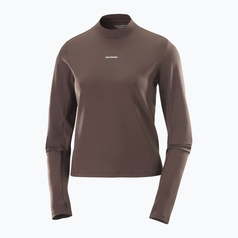 Maglia a maniche lunghe da corsa donna Salomon Bliss coffee bean 3