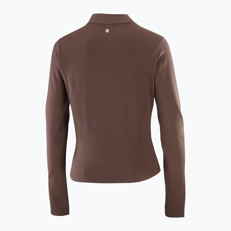 Maglia a maniche lunghe da corsa donna Salomon Bliss coffee bean 4