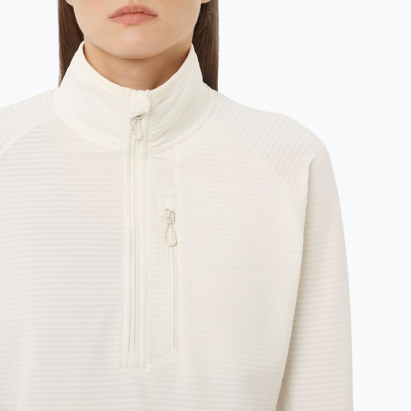 Felpa da trekking donna Salomon Essential Lightwarm Half Zip whisper white 3