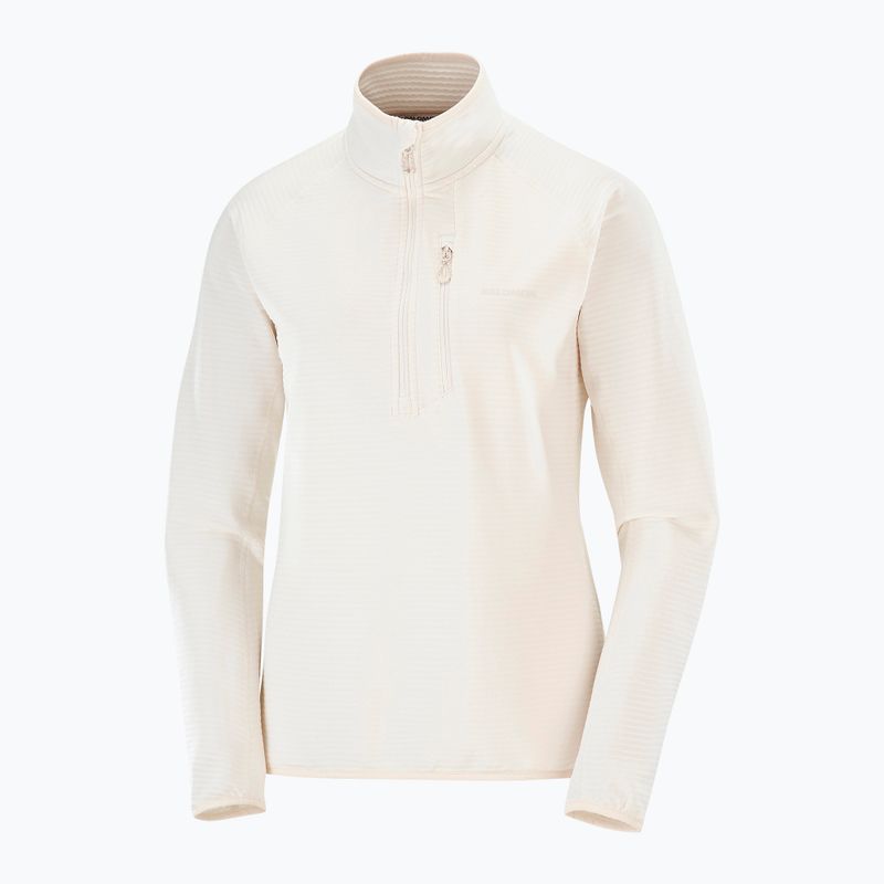 Felpa da trekking donna Salomon Essential Lightwarm Half Zip whisper white 5