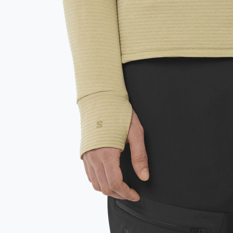 Felpa Salomon Essential Lightwarm CN uomo grigio verde 3