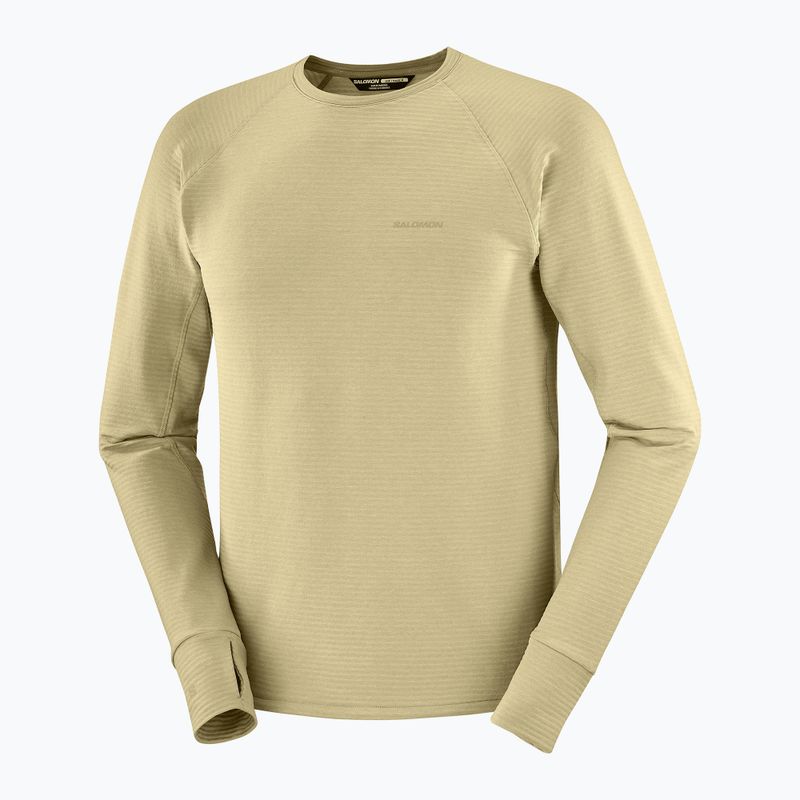 Felpa Salomon Essential Lightwarm CN uomo grigio verde 4