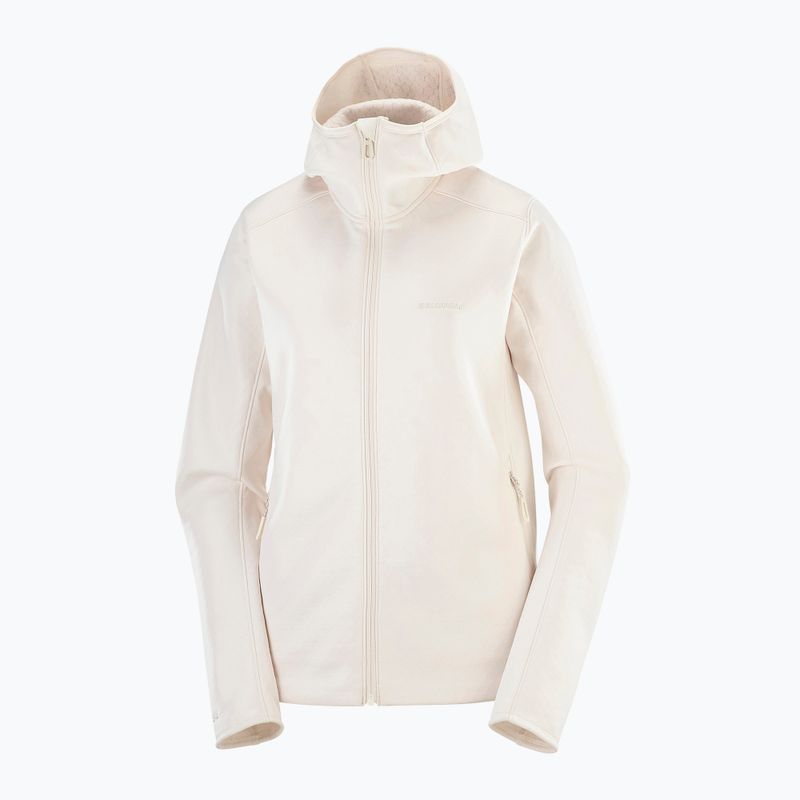 Felpa con cappuccio Salomon Outline Warm Fleece da donna, colore bianco whisper 4