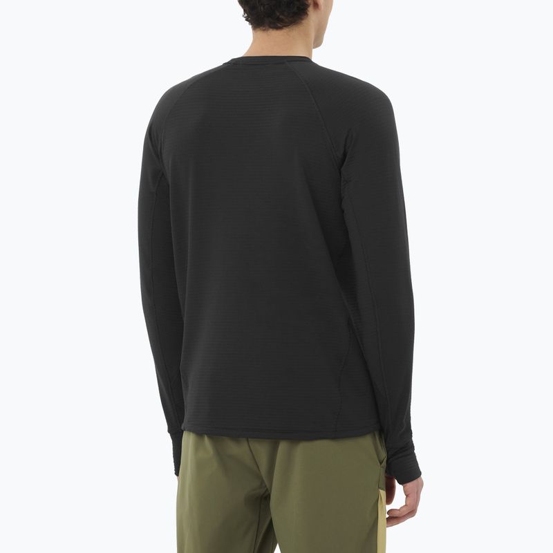 Felpa da uomo Salomon Essential Lightwarm CN nero profondo 2