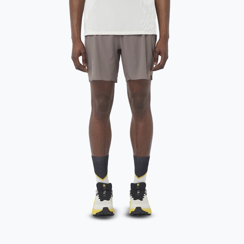 Pantaloncini da corsa uomo Salomon Sense Aero 7" iron