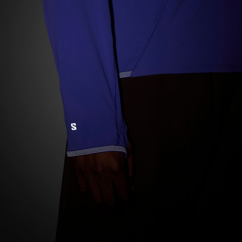 Felpa con cappuccio Salomon Sense Aero Half Zip da uomo, liberia 5