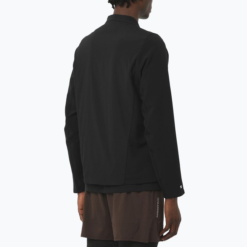 Felpa da corsa Salomon Mountain Flex Hybrid nero profondo da uomo 2