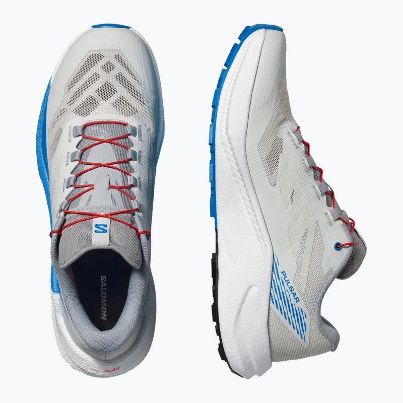 Scarpe da corsa da uomo Salomon Pulsar lunar rock/white/french blue 8