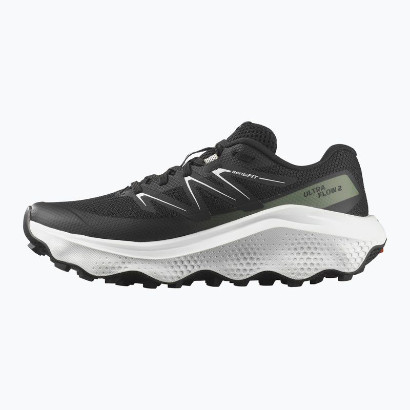 Scarpe da corsa da donna Salomon Ultra Flow 2 nero/bianco/verde agave 10