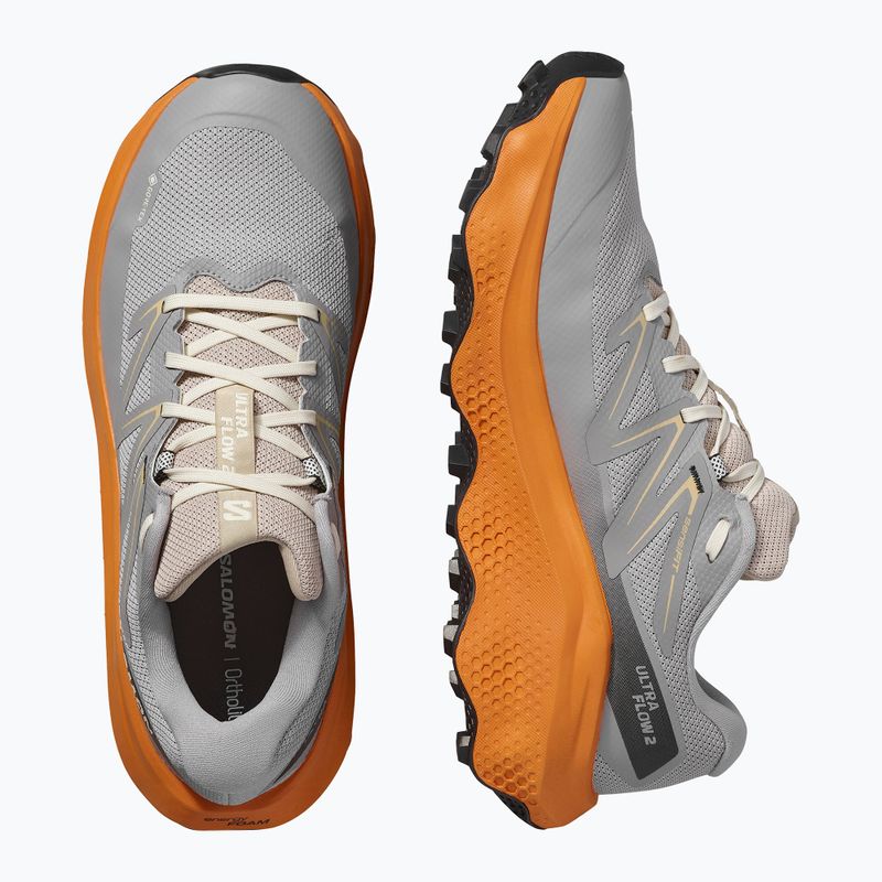 Scarpe da corsa da uomo Salomon Ultra Flow 2 GTX gull/turmeric/white pepper 8