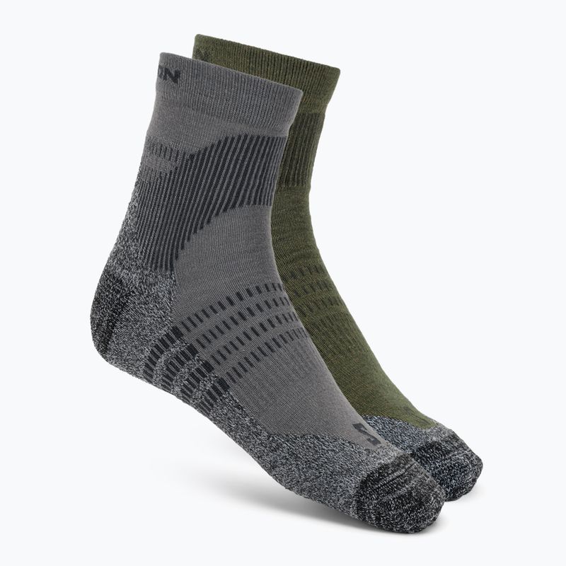 Calzini Salomon X Ultra Access Quarter 2 pairs excalibur/olive night