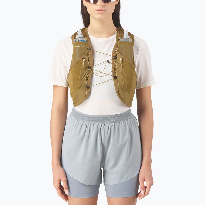 Gilet da corsa Salomon Active Skin 12 Set brilliant olive/willow 3