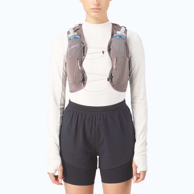 Gilet da corsa da donna Salomon Advance Skin 12 Gradient Set iron/shadow gray 4