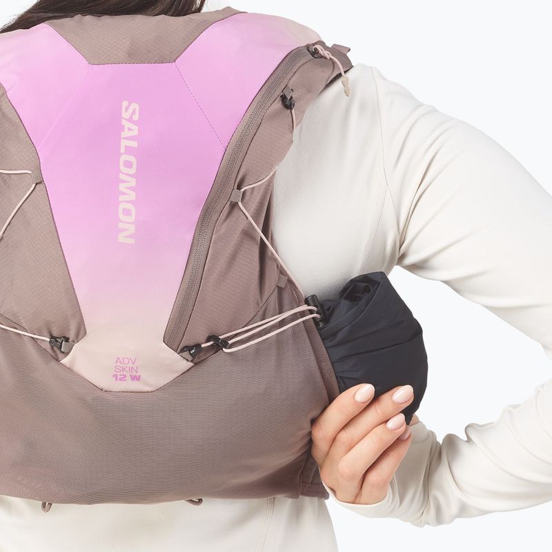 Gilet da corsa da donna Salomon ADV SKIN 12 Gradient Set iron/shadow gray 11