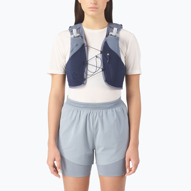 Gilet da corsa Salomon Advance Skin 5 Gradient Set maritime blue/gray 3