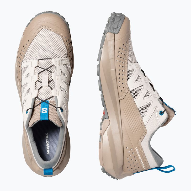 Scarpe da trekking da uomo Salomon Techamphibian 5 rainy day/desert tan/mykonos blue 6