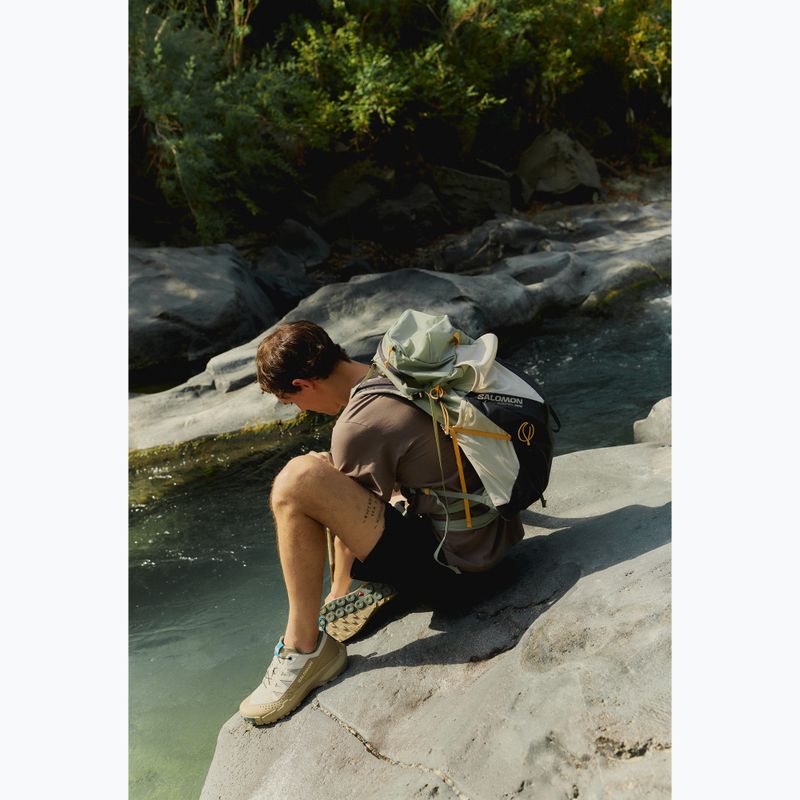 Scarpe da trekking da uomo Salomon Techamphibian 5 rainy day/desert tan/mykonos blue 10