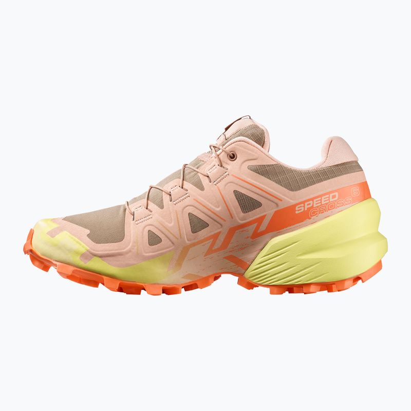 Scarpe da running da donna Salomon Speedcross 6 burro/sunny lime/almond cream 3