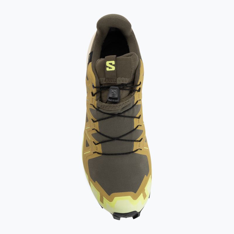 Scarpe da corsa uomo Salomon Speedcross 6 GTX grape leaf/aspargus green 5