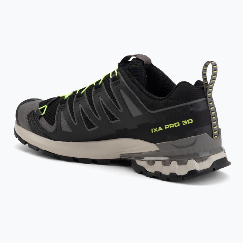 Scarpe da running da uomo Salomon XA Pro 3D V9 black/dark gull gray/acid lime 3