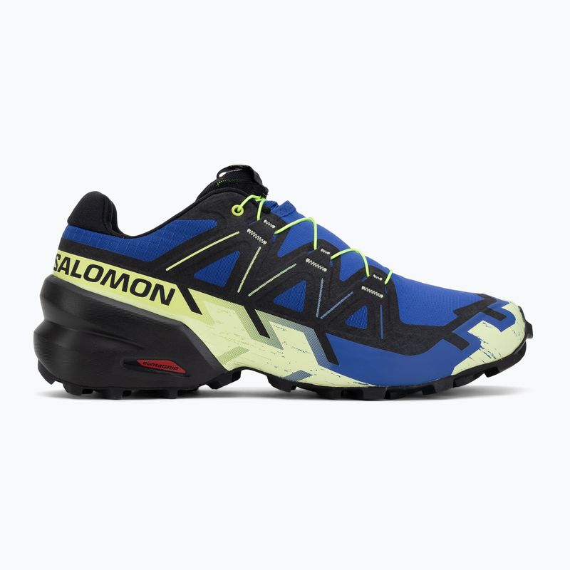 Scarpe da running da uomo Salomon Speedcross 6 bluing/black/acid lime 2