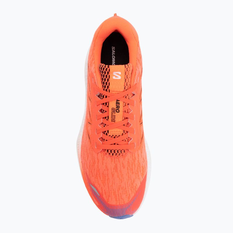 Scarpe da running da uomo Salomon Aero Glide 4 neon flame/white/persia 5