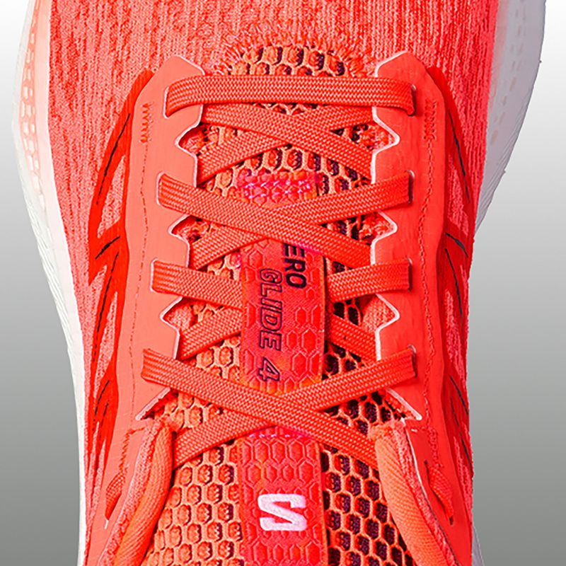 Scarpe da running da uomo Salomon Aero Glide 4 neon flame/white/persia 9