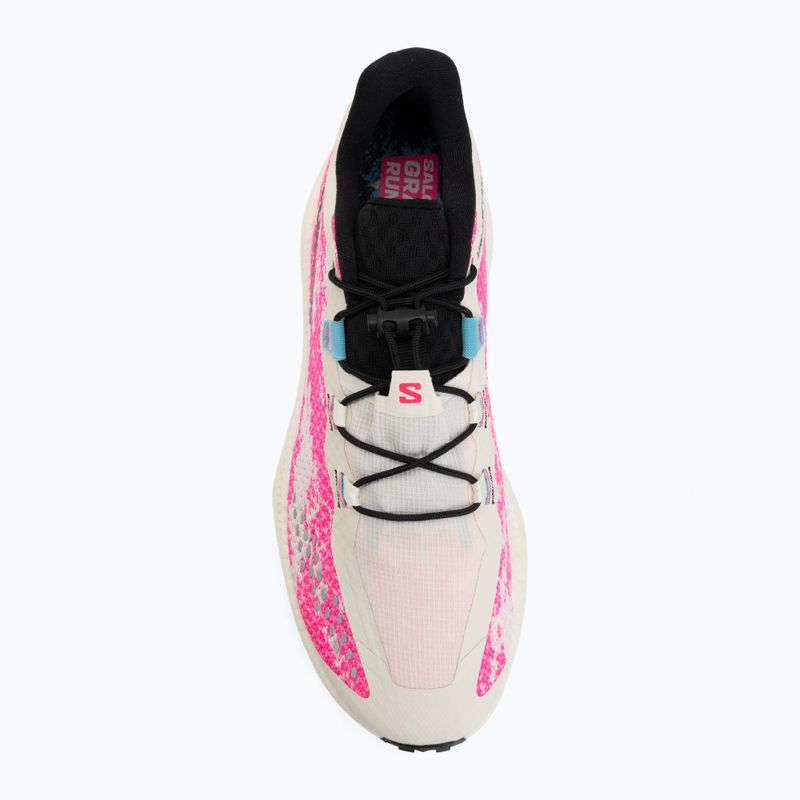 Scarpe da running da uomo Salomon Aero Glide 4 GRVL vanilla ice/knockout pink/black 5