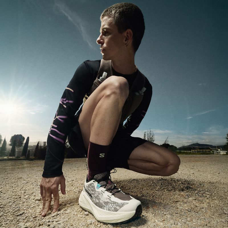 Scarpe da running da uomo Salomon Aero Glide 4 GRVL vanilla ice/black/iron 7