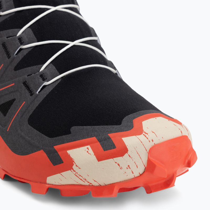 Scarpe da running da uomo Salomon Speedcross 6 black/fiery red/almond milk 7