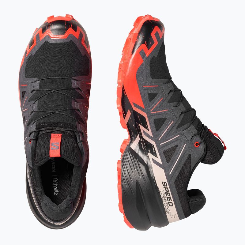 Scarpe da corsa uomo Salomon Speedcross 6 GTX black/fiery red 4
