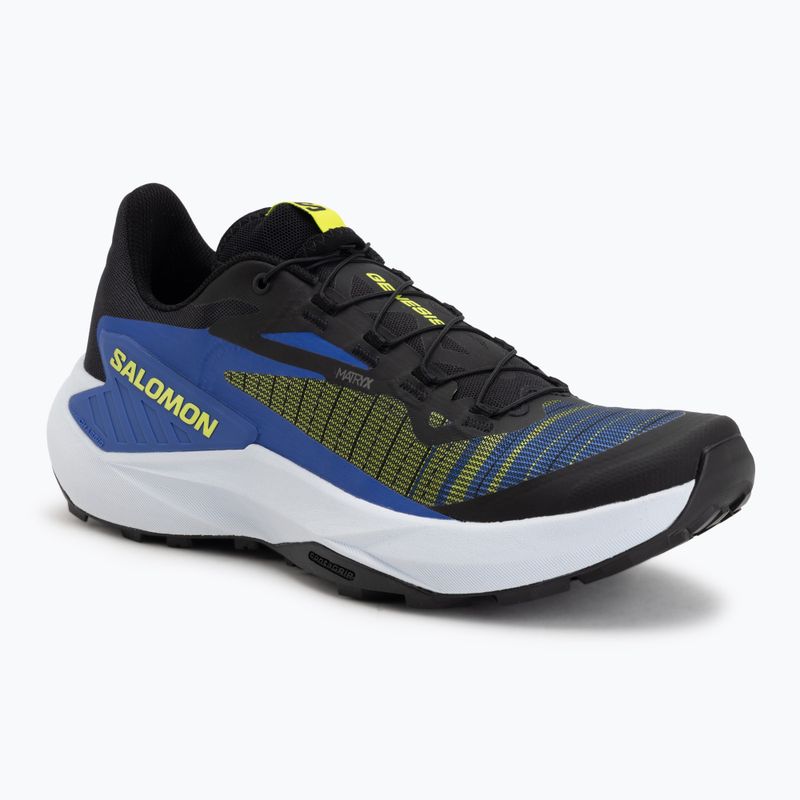 Scarpe da running da uomo Salomon Genesis black/acid lime/bluing