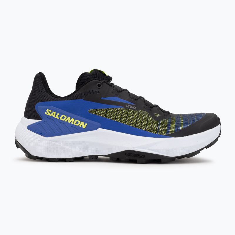 Scarpe da running da uomo Salomon Genesis black/acid lime/bluing 2