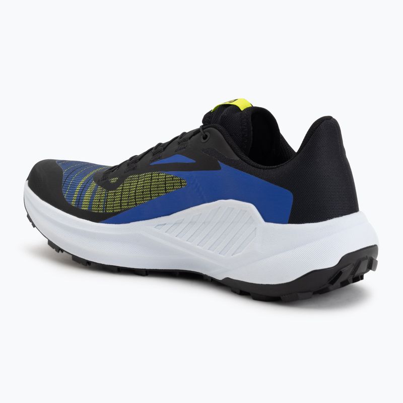 Scarpe da running da uomo Salomon Genesis black/acid lime/bluing 3