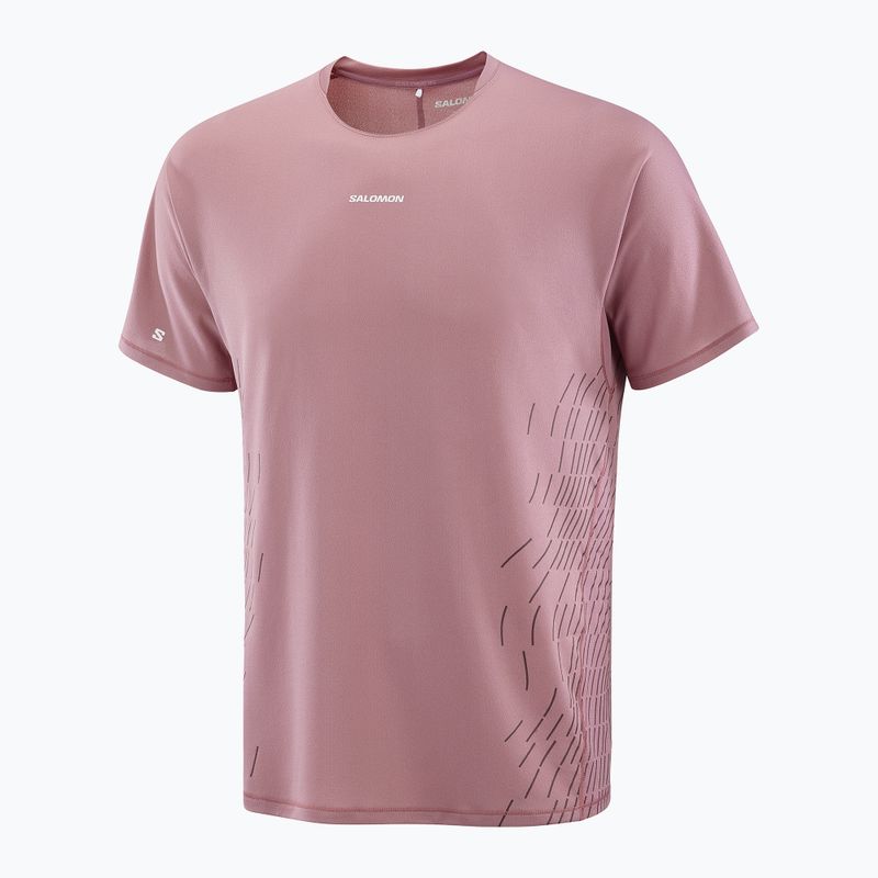 Maglietta da running da uomo Salomon Sense Aero SS Tee GFX dusky orchid 4