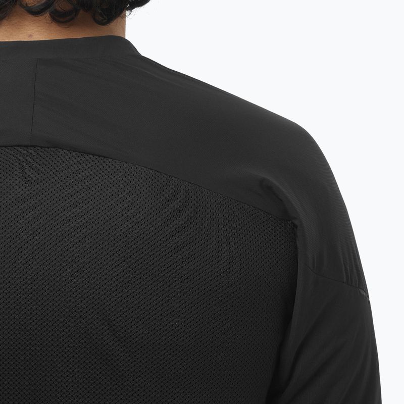 Felpa da corsa uomo Salomon Ultra Fleece Deep Black 4