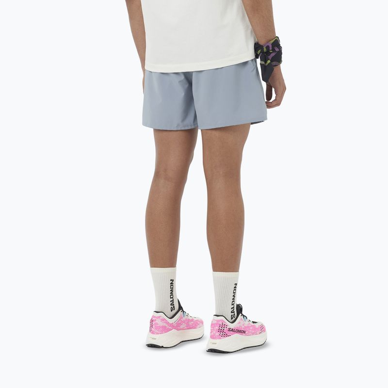 Pantaloncini da corsa da uomo Salomon SHAKEout Core 5" trade winds 2