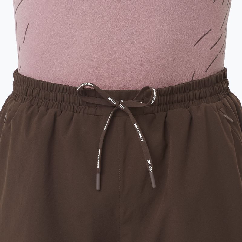 Pantaloncini da corsa da uomo Salomon SHAKEout Core 5 "coffe bean" 3