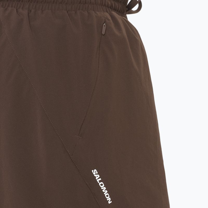 Pantaloncini da corsa da uomo Salomon SHAKEout Core 5 "coffe bean" 4