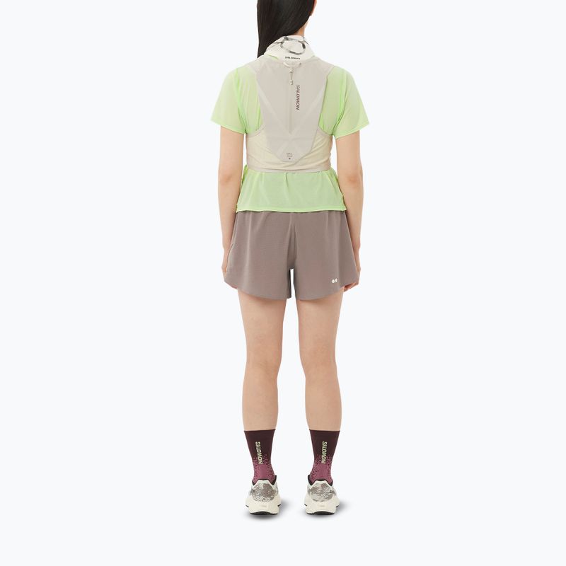 Pantaloncini da corsa da donna Salomon Sense Aero Stow 4" iron 2